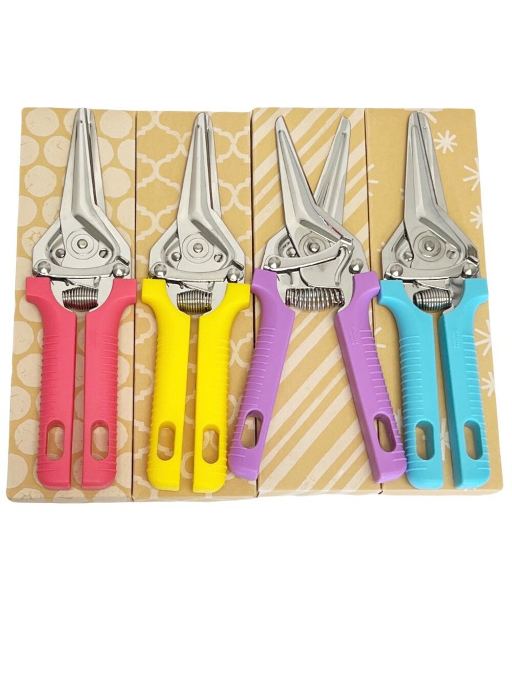 Kuhn Rikon Shears Scissors Set of 4 NEW TROPICAL COLORS K49303